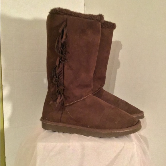 Girls Brown Boots Size 3 - Picture 3 of 4